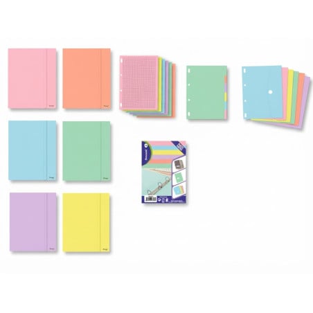 Carpeta A5 Anillas con Recambio 120 Hojas Bismark Surtido