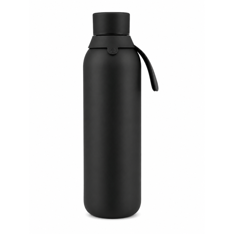Botella Térmica Cerámica Negra 750 Ml De Aurea