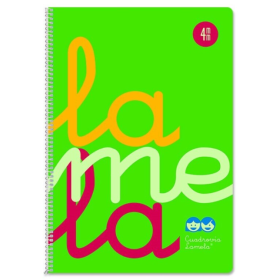 Cuaderno A4 PP Lamela 80 Hojas Cuadrovía 4 mm Verde