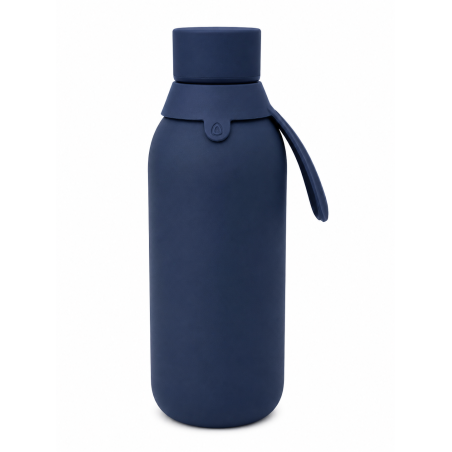 Botella Térmica Cerámica Azul Oscuro 500 Ml De Aurea