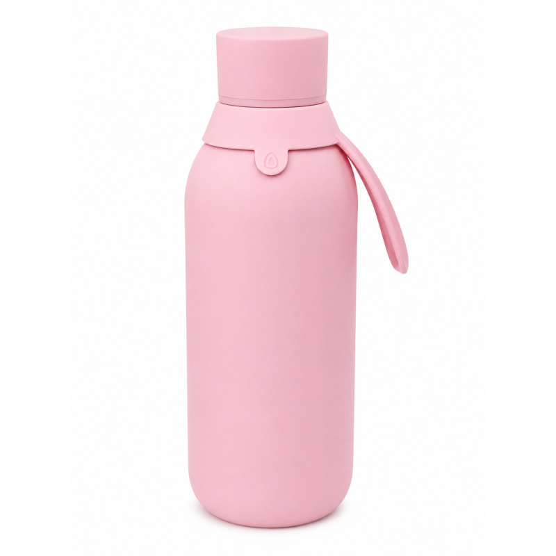 Botella Térmica Cerámica Rosa 500 Ml De Aurea