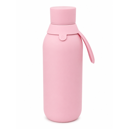 Botella Térmica Cerámica Rosa 500 Ml De Aurea