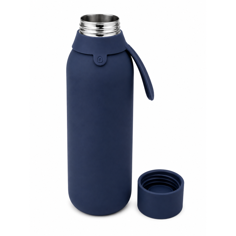 Botella Térmica Cerámica Azul Oscuro 500 Ml