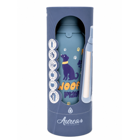 Botella Térmica Cerámica Azul Woof & Play 500 Ml