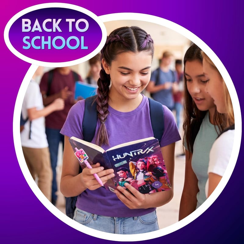 K-POP Demon Hunters Set De Papelería Cuaderno, Bolígrafo Y Llavero