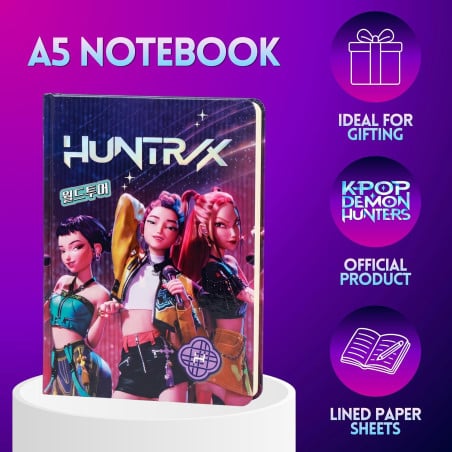 K-POP Demon Hunters Set De Papelería Cuaderno, Bolígrafo Y Llavero
