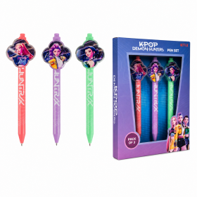 Set 3 Bolígrafos De Colores K-POP Demon Hunters