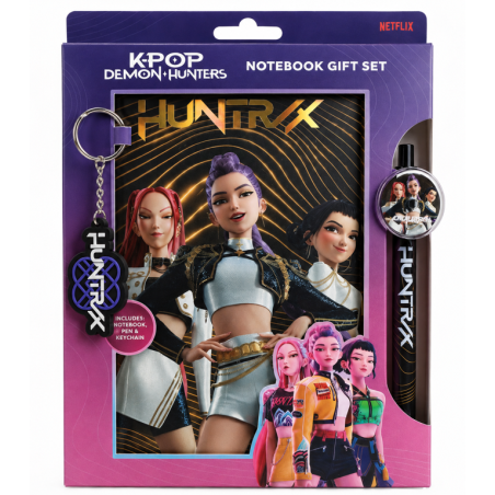 K-POP Demon Hunters Libreta Con Bolígrafo Y Llavero