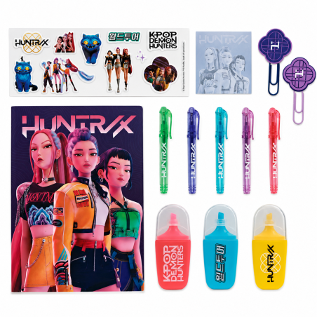 K-POP Demon Hunters Set De Papelería En Neceser