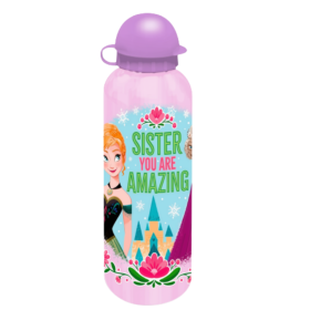 Botella De Aluminio Frozen Anna Y Elsa 500 Ml Surtida De Kids Eroswan