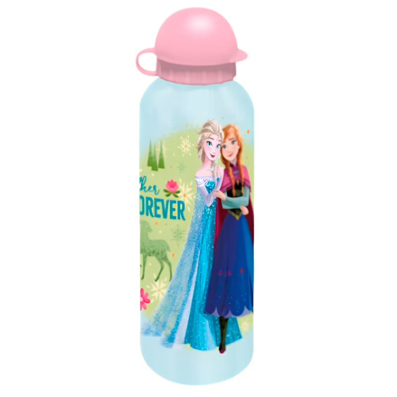 Botella De Aluminio Frozen Anna Y Elsa 500 Ml Surtida