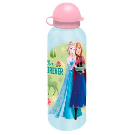 Botella De Aluminio Frozen Anna Y Elsa 500 Ml Surtida