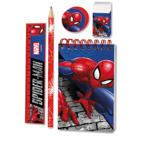Set De Papeleria Spiderman 5 Piezas De Vuelta Al Cole 2