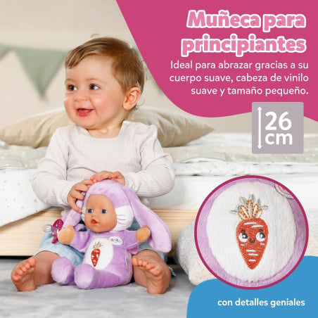 BABY Born Babies Conejita Lila 26 Cm