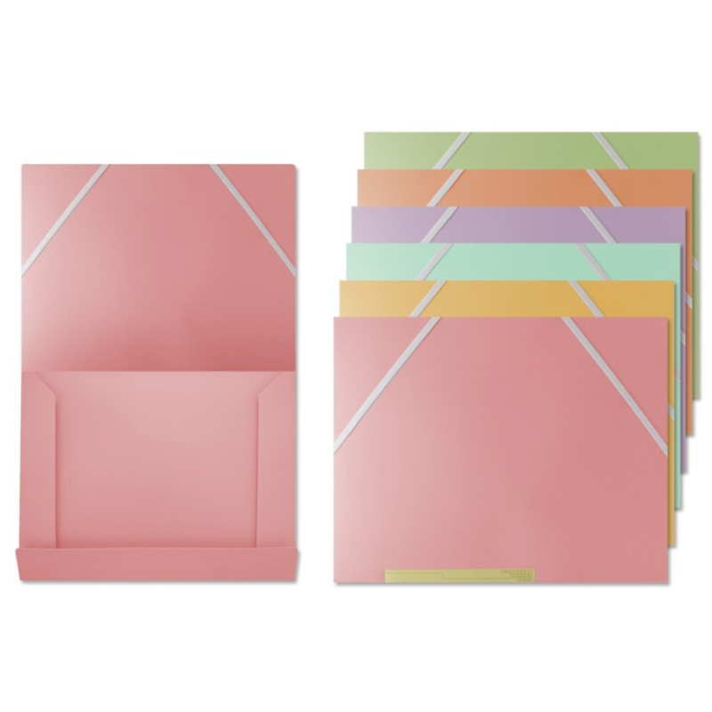 Carpeta Gomas y Solapas Pastel A4 Surtido