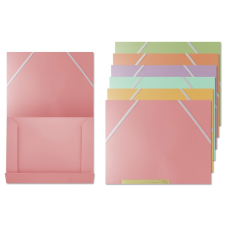 Carpeta Gomas y Solapas Pastel A4 Surtido