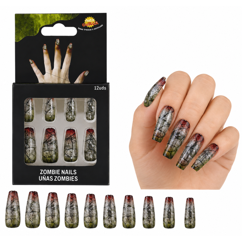 Uñas Postizas Zombie De Guirca