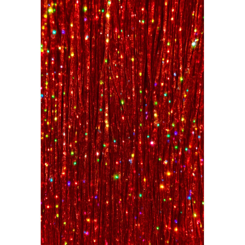 Mechones Brillantes De Pelo Sintético Rojos