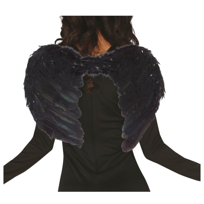 Alas Con Plumas Negras 60 Cm De Guirca