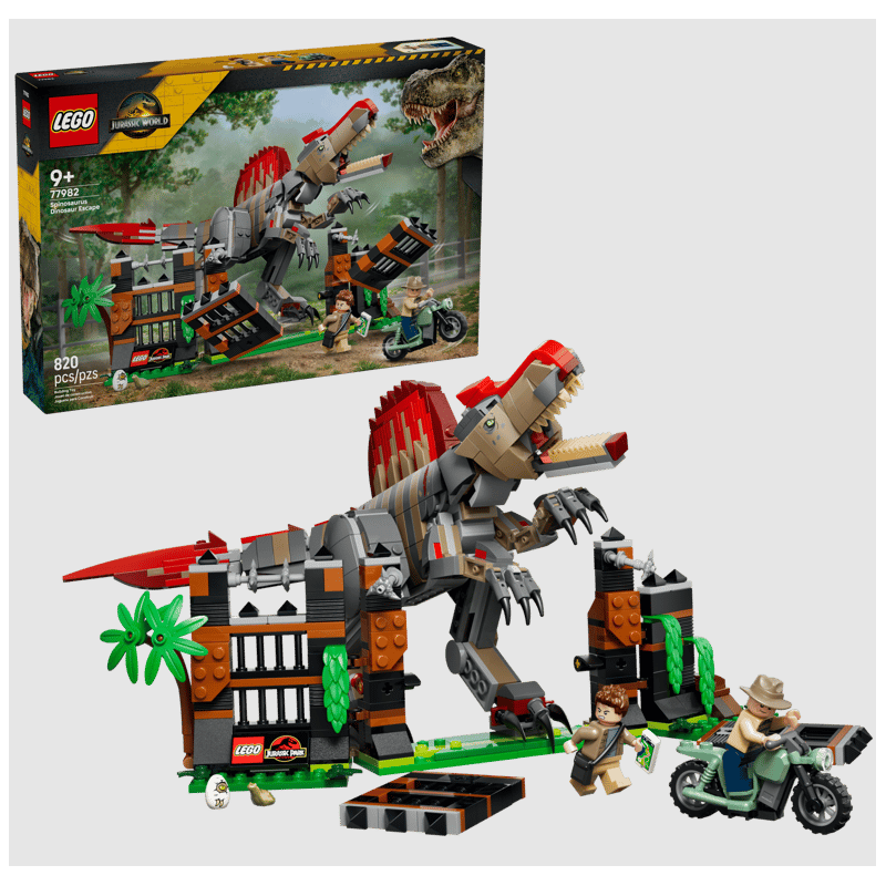 Huida del Dinosaurio Spinosaurus LEGO Jurassic World 77982