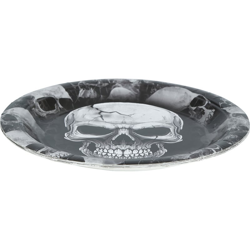 Platos De Calavera Halloween 6 Uds 23 Cm
