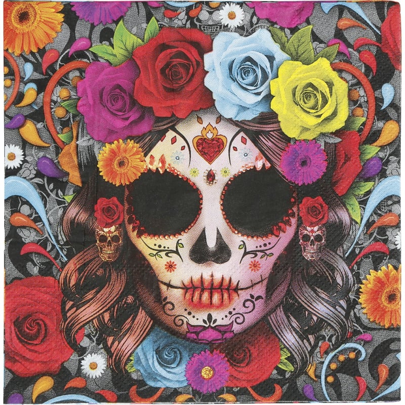 Servilletas De Catrina 12 Uds 33 Cm De Fiestas Guirca