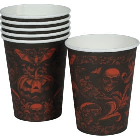 Vasos De Calabaza Gótica 6 Uds 240 Ml De Fiestas Guirca 2