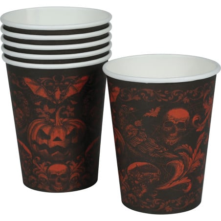 Vasos De Calabaza Gótica 6 Uds 240 Ml