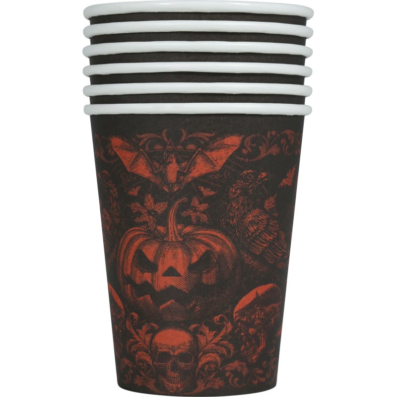 Vasos De Calabaza Gótica 6 Uds 240 Ml