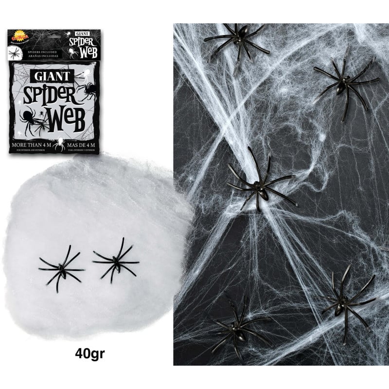 Bolsa De Telaraña Blanca 10 Gr De Fiestas Guirca
