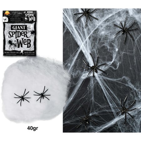 Bolsa De Telaraña Blanca 10 Gr De Fiestas Guirca