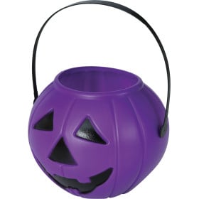 Cubo Calabaza Lila 15 Cm De Fiestas Guirca 2