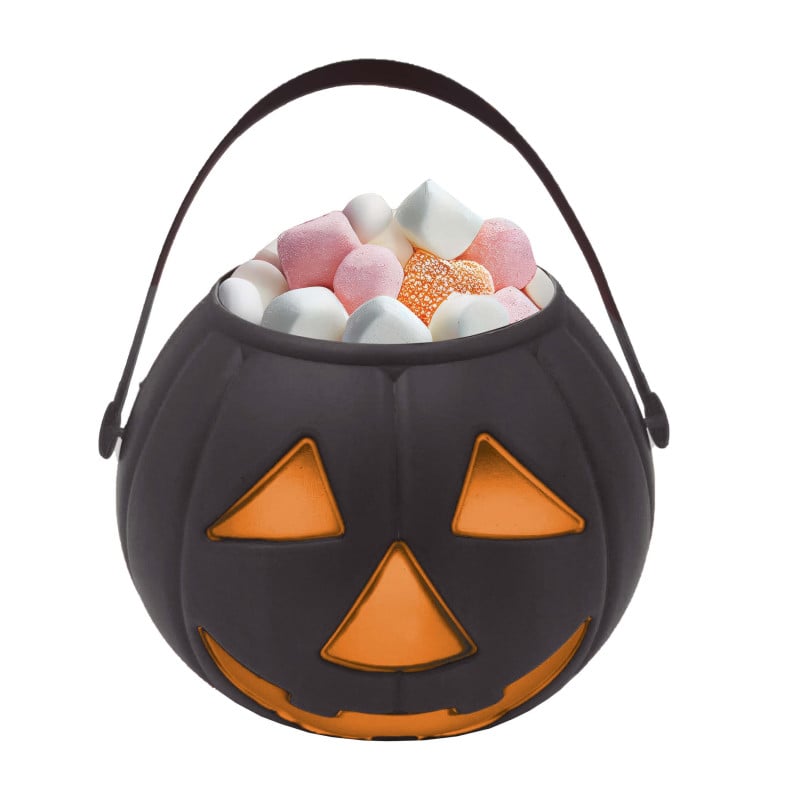 Cubo Calabaza Negro 15 Cm