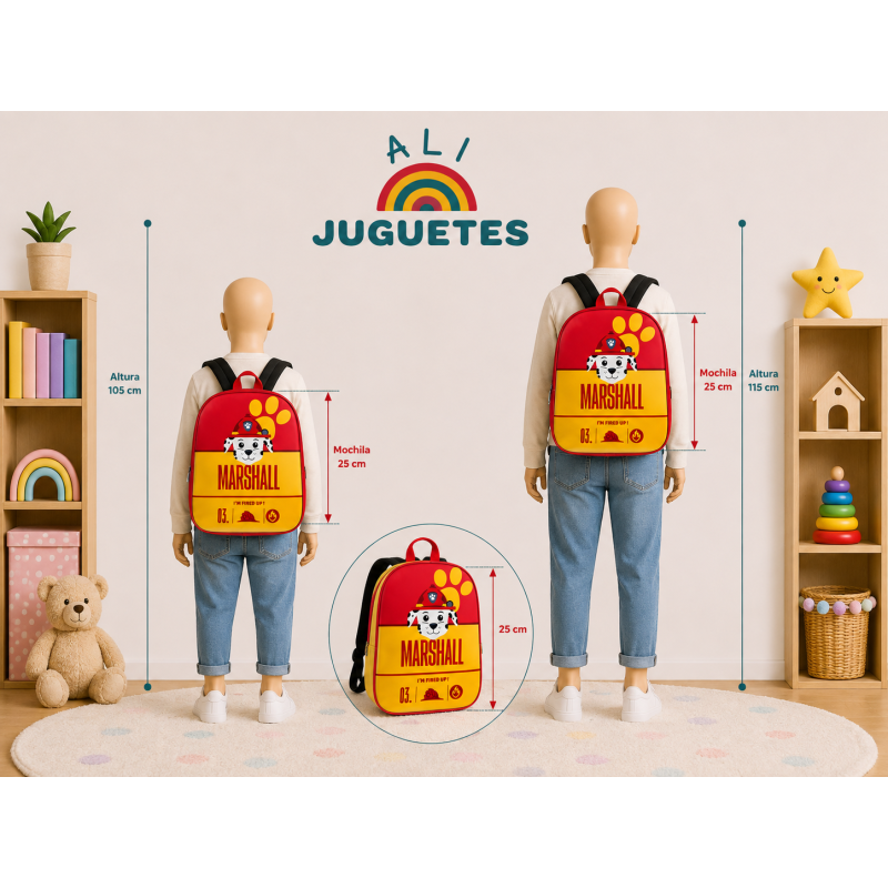 Mochila Patrulla Canina Marshall 25 cm