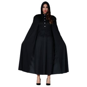 Capa Negra Con Capucha 135 Cm