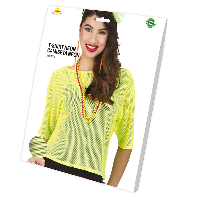 Camiseta De Rejilla Amarilla Neón