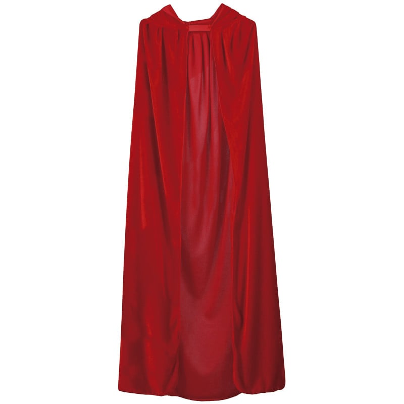 Capa Roja Con Capucha De Terciopelo