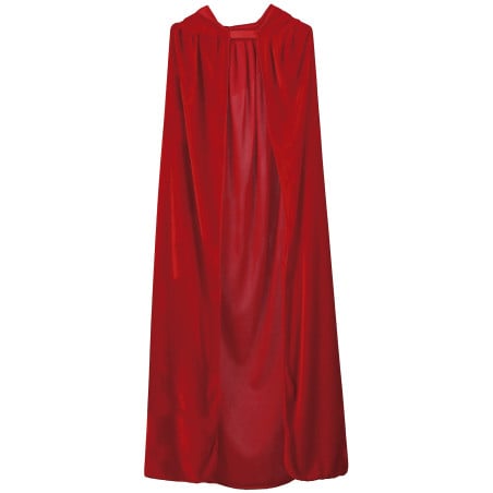 Capa Roja Con Capucha De Terciopelo