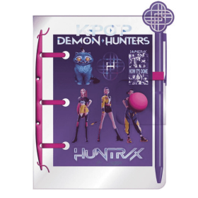 Mini Cuaderno K-Pop Demon Hunters con Bolígrafo y Stickers