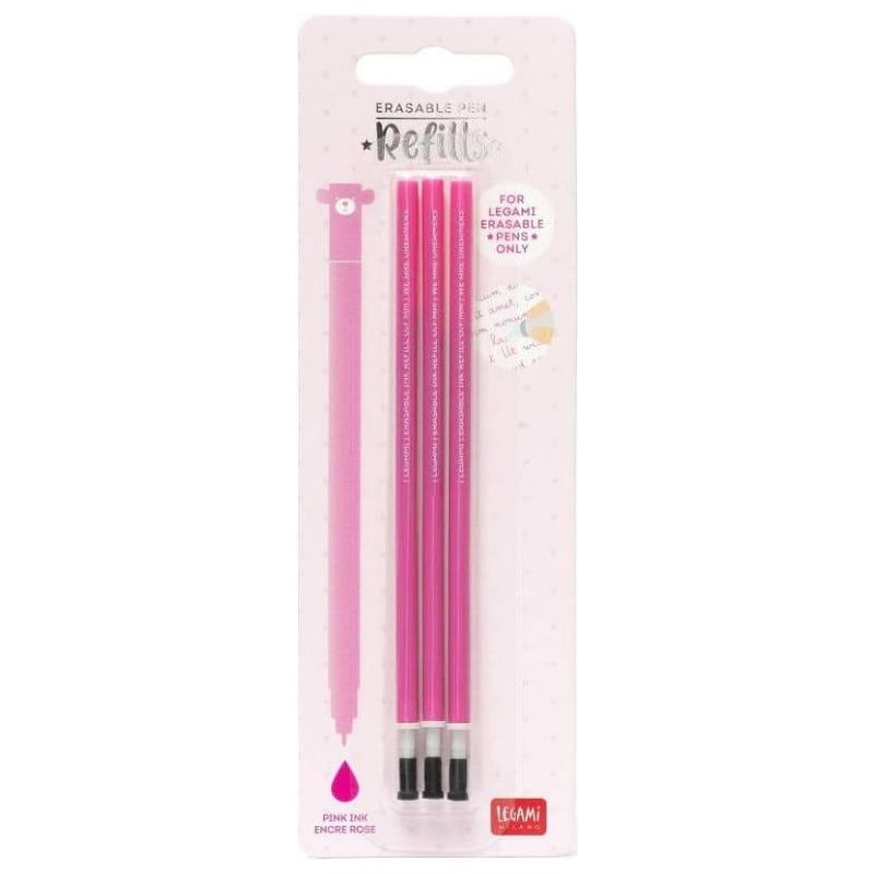 Legami Pack 3 Recambios Rosa Bolígrafo Borrable