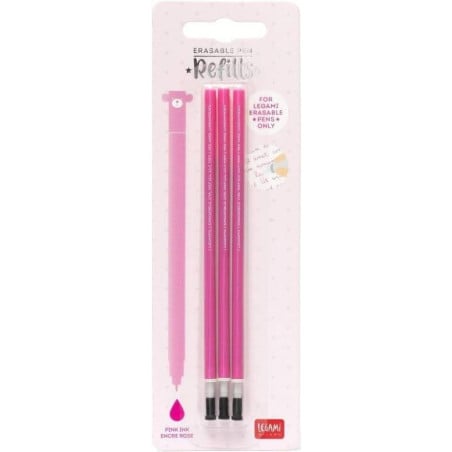 Legami Pack 3 Recambios Rosa Bolígrafo Borrable