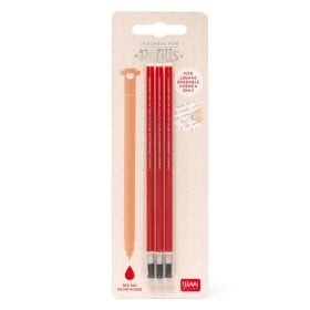 Legami Pack 3 Recambios Rojo Bolígrafo Borrable