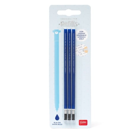 Legami Pack 3 Recambios Azul Bolígrafo Borrable