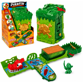 Piratix Secret Treasure Fortaleza Cocodrilo con Figura Color Reveal