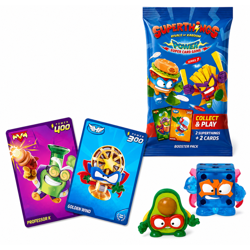 SuperThings Power Pack con 2 Figuras y 2 Cartas