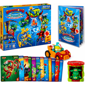 SuperThings Power Battle Starter Pack con Figuras, Vehículo y Cartas