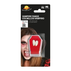 Colmillos De Vampiro Con Adhesivo De Fiestas Guirca 2