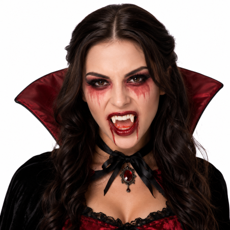 Colmillos De Vampiro Con Adhesivo