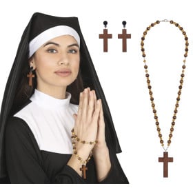 Conjunto Religioso Pendientes, Cruz Y Rosario De Fiestas Guirca