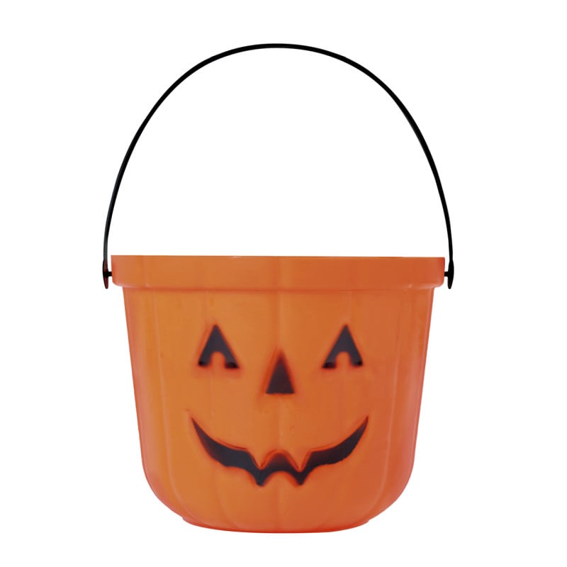 Cubo Calabaza Naranja 20 Cm De Fiestas Guirca